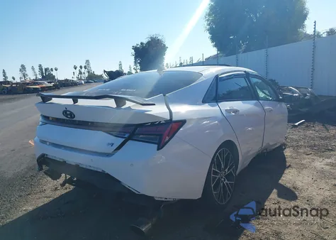 2022 Hyundai Elantra N z USA, uszkodzony, nr VIN KMHLW4AK3NU004140